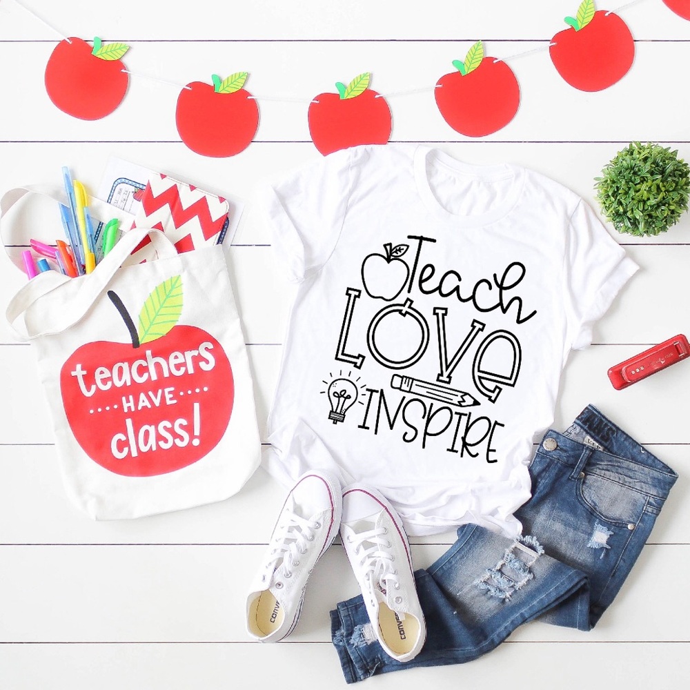 Teach love inspire graphic T-shirt’s